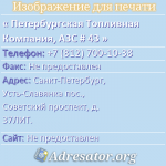 Петербургская Топливная Компания, АЗС # 43