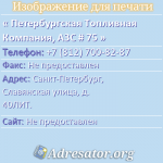 Петербургская Топливная Компания, АЗС # 75