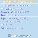 Петербургская Топливная Компания, АЗС # 79
