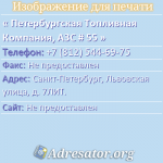 Петербургская Топливная Компания, АЗС # 55
