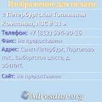 Петербургская Топливная Компания, АЗС # 31